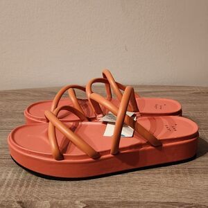 A NEW DAY SHOES SANDALS WOMEN'S STRAPPY FLAT PINK COLOR SIZE 8